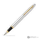 Sheaffer VFM Fountain Pen in Polished Chrome with Gold Trim Fine Fountain Pen