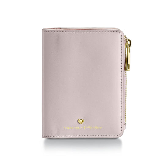 Sheaffer x Emily in Paris Genuine Leather Zipped Bifold Coin Wallet in Pink