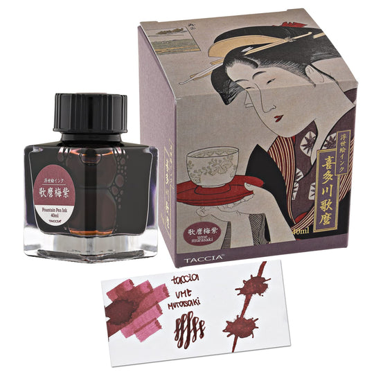 Taccia Ukiyo-e Fountain Pen Ink II in Utamaro-Umemurasaki (Plum Purple) - 40mL