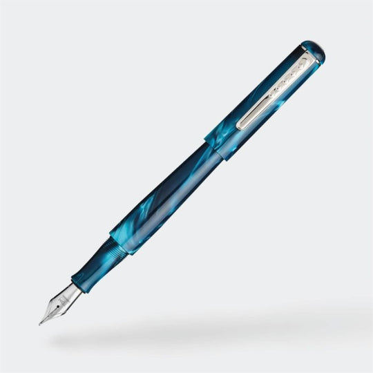 Tom Hessin Charles Fountain Pen in Thames Blue