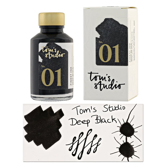 Tom's Studio Bottled Ink in Deep Black - 50ml