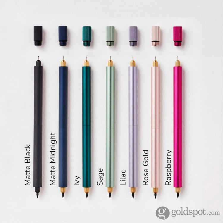 Tom’s Studio Lumos Pro Refillable Duo Tip Pen in All Black Felt Tip and Fineliner