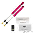 Tom’s Studio Lumos Pro Refillable Duo Tip Pen in Raspberry Felt Tip and Fineliner