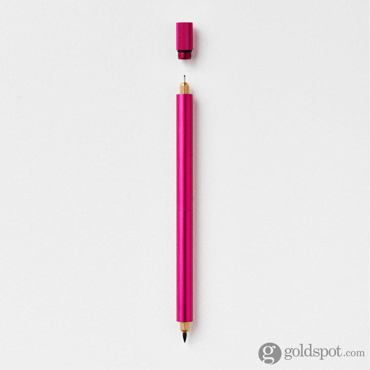 Tom’s Studio Lumos Pro Refillable Duo Tip Pen in Raspberry Felt Tip and Fineliner