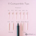 Tom’s Studio Lumos Refillable Mini Single Tip Pen in Blush Felt Tip and Fineliner