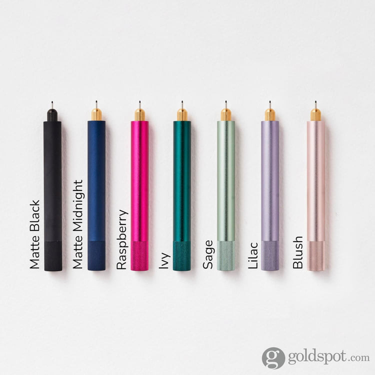 Tom’s Studio Lumos Refillable Mini Single Tip Pen in Ivy Felt Tip and Fineliner