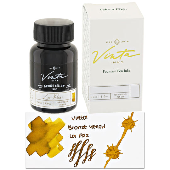 Vinta Inks 1.0 Bottled Ink in Bronze Yellow [La Paz 1985] - 30mL