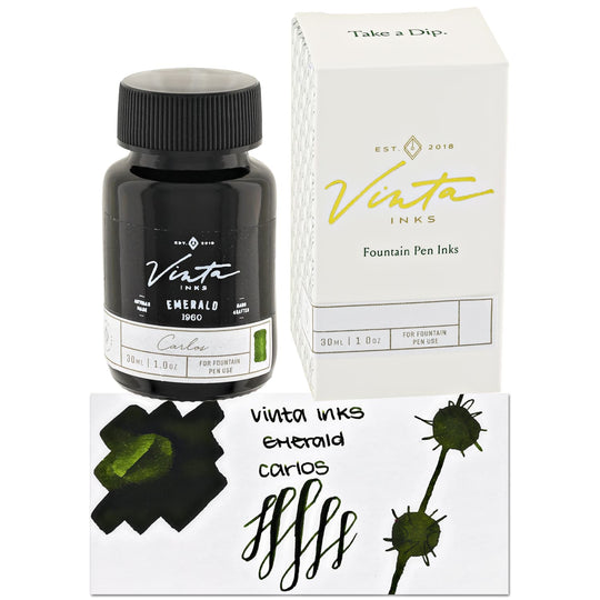 Vinta Inks 1.0 Bottled Ink in Emerald [Carlos 1960] - 30mL