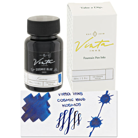 Vinta Inks 1.0 Shimmer Bottled Ink in Cosmic Blue [Kosmos 1955] - 30mL