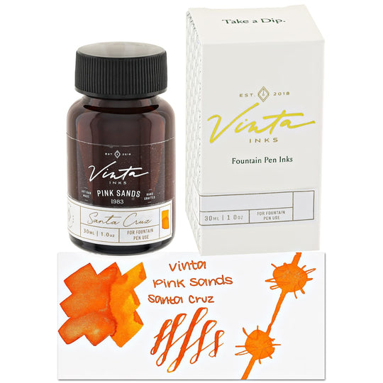 Vinta Inks 1.0 Shimmer Bottled Ink in Pink Sands [Santa Cruz 1983] - 30mL