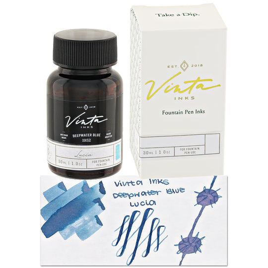 Vinta Inks 2.0 Bottled Ink in Deepwater Blue [Lucia 1952] - 30mL