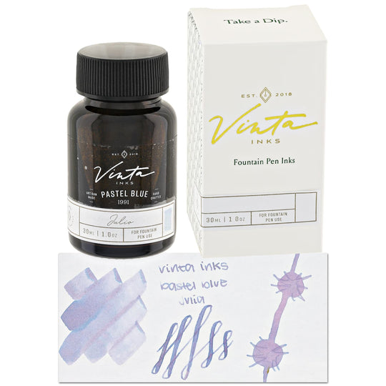 Vinta Inks 2.0 Shimmer Bottled Ink in Pastel Blue [Julio 1991] - 30mL