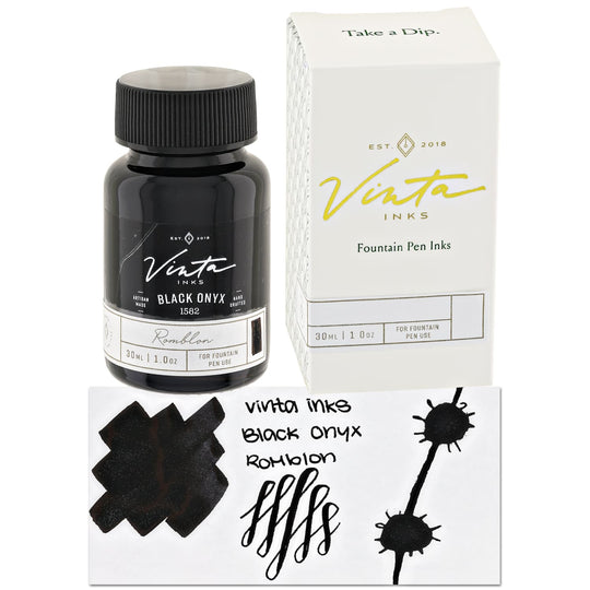 Vinta Inks 3.0 Bottled Ink in Black Onyx [Romblon 1582] - 30mL