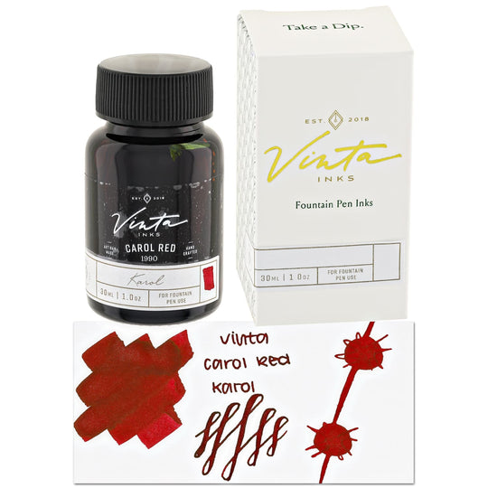 Vinta Inks Seasonal Bottled Ink in Carol Red [Karol 1990] - 30mL