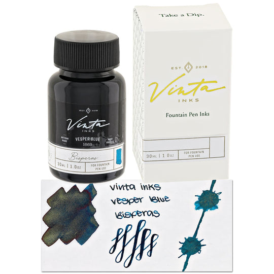 Vinta Inks Seasonal Bottled Ink in Vesper Blue [Bisperas 1669] - 30mL