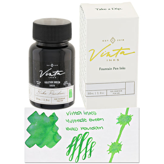Vinta Inks Seasonal Bottled Ink in Yuletide Green [Buko Pandan 1854] - 30mL