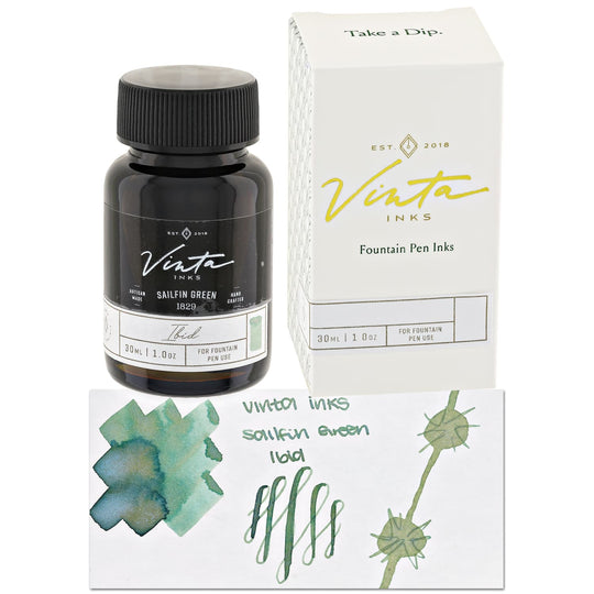 Vinta Inks The Awareness Project Bottled Ink in Sailfin Green [Ibid 1829] - 30mL