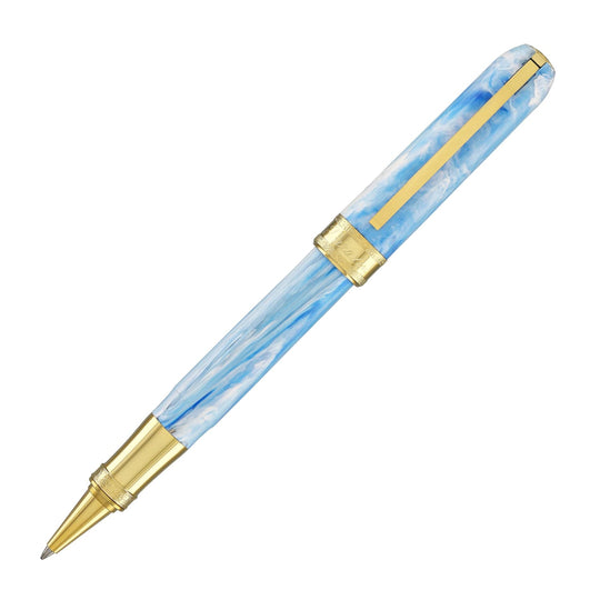 Visconti Comedia Rollerball Pen in Paradiso with Yellow Gold Trim