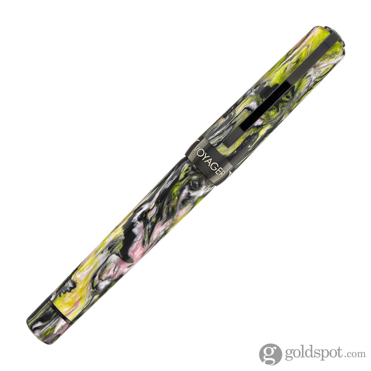 Visconti Voyager Mariposa Rollerball Pen in Malachite with Black PVD Trim Rollerball Pen