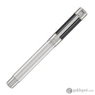 Waldmann Commander 23 Fountain Pen in Sterling Silver and Blue Lacquer 18kt Gold Nib Fountain Pen
