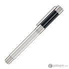 Waldmann Commander 23 Fountain Pen in Sterling Silver and Blue Lacquer Steel Nib Fountain Pen