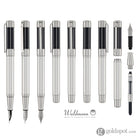 Waldmann Commander 23 Fountain Pen in Sterling Silver and Blue Lacquer Steel Nib Fountain Pen