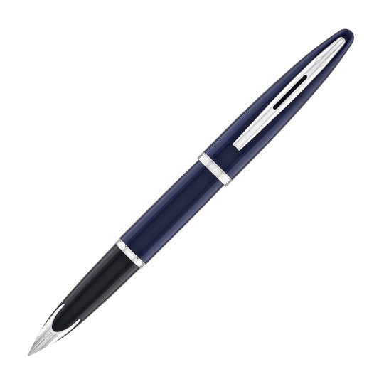 Waterman Carene 2024 Fountain Pen in Blue with Palladium Trim - 18K Gold
