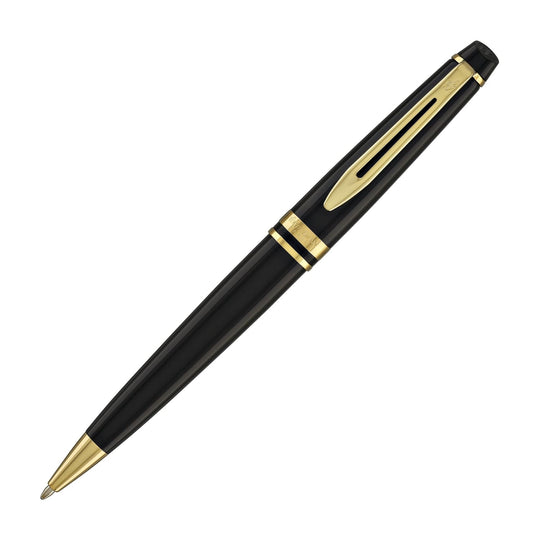Waterman Expert Ballpoint Pen in Black with Gold Trim