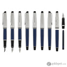 Waterman Expert Deluxe Fountain Pen in Metallic Blue with Chrome Trim Fountain Pen