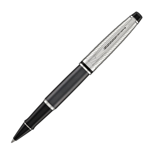 Waterman Expert Deluxe Rollerball Pen in Metallic Grey Stone with Chrome Trim