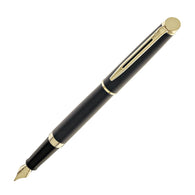Waterman Hémisphère Fountain Pen in Lava Black with Gold Trim
