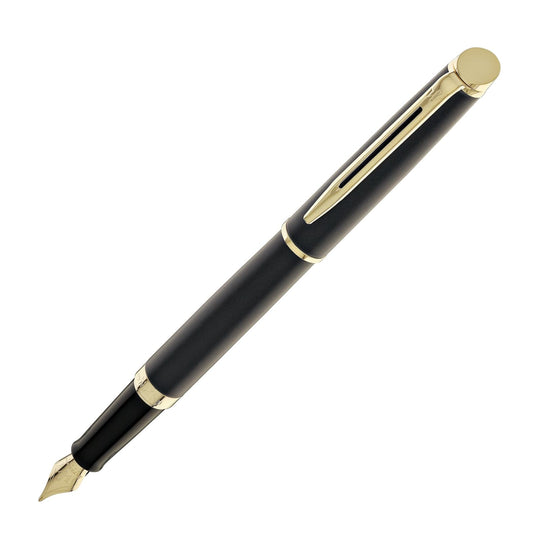 Waterman Hémisphère Fountain Pen in Lava Black with Gold Trim