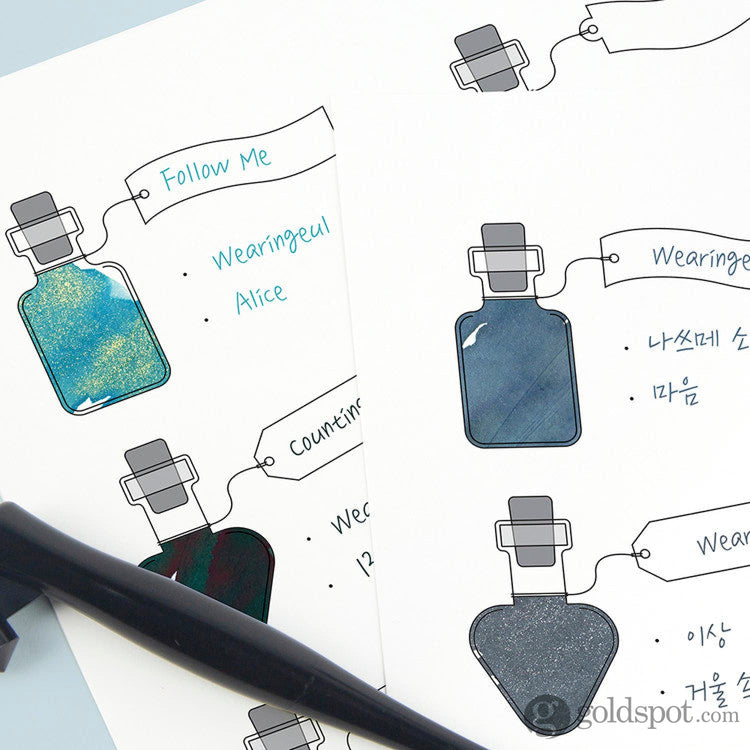 Wearingeul Alice’s Potion Color Swatch Card Bottled Ink