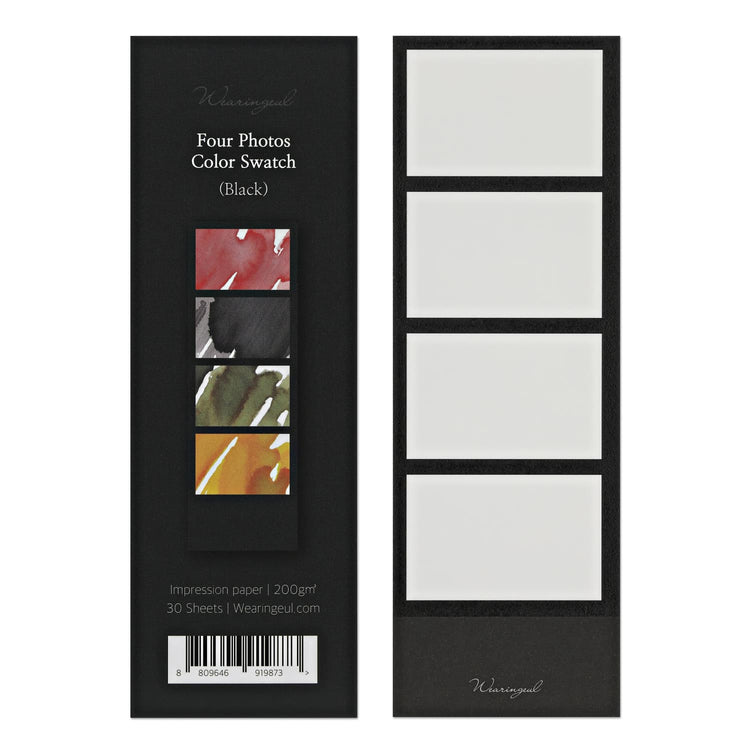 Wearingeul Four Photos Color Swatch in Black Bottled Ink
