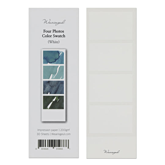 Wearingeul Four Photos Color Swatch in White