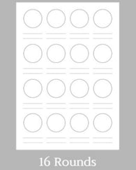Wearingeul Ink Color Swatch Paper - 16 Rounds Design