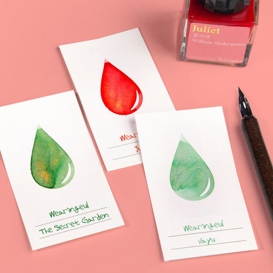 Wearingeul Ink Drop Color Swatch Card