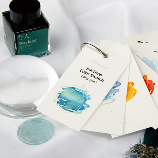 Wearingeul Ink Drop Color Swatch Card with Ring