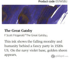 Wearingeul Monthly World Literature Ink in The Great Gatsby - 30mL Bottled Ink