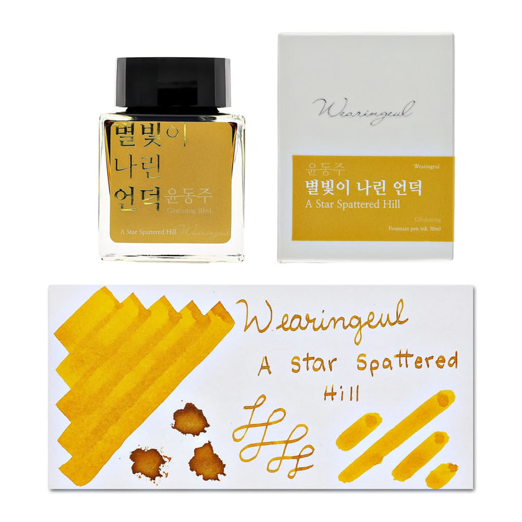 Wearingeul Yun Dong Ju Literature Ink in A Star Spattered Hill - 30mL Bottled Ink
