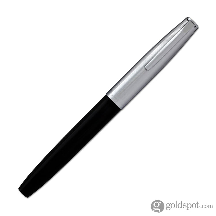 Aurora Duo Cart Fountain Pen - Black Resin With Chrome Cap Medium Point Fountain Pen
