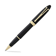 Aurora Ipsilon Deluxe Rollerball Pen in Black with Gold Trim