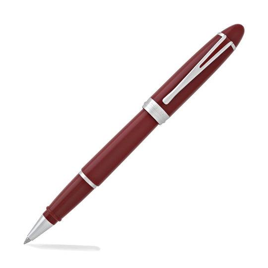 Aurora Ipsilon Deluxe Rollerball Pen in Red with Chrome Trim