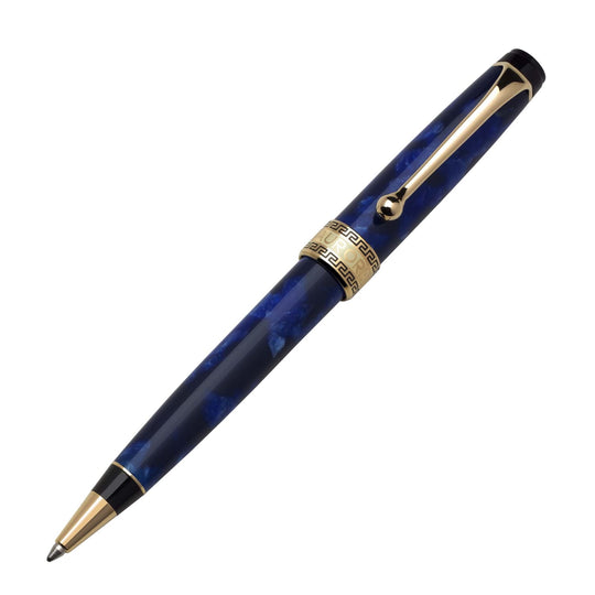 Aurora Optima Auroloide Ballpoint Pen in Blue with Gold Trim