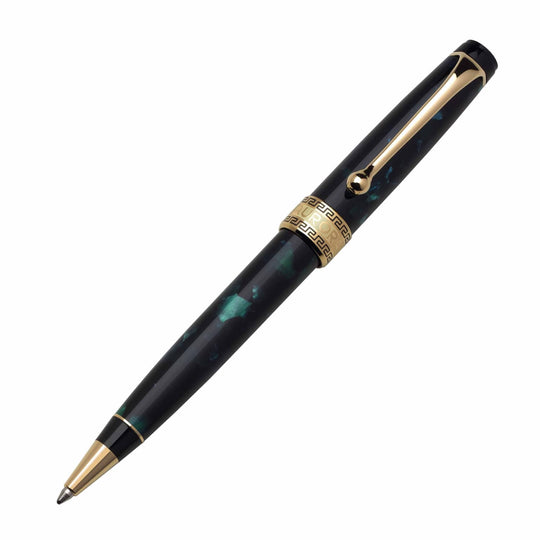 Aurora Optima Auroloide Ballpoint Pen in Emerald Green with Gold Trim