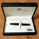 Aurora Optima Ballpoint Pen in Resin Black with Gold Trim Ballpoint Pen
