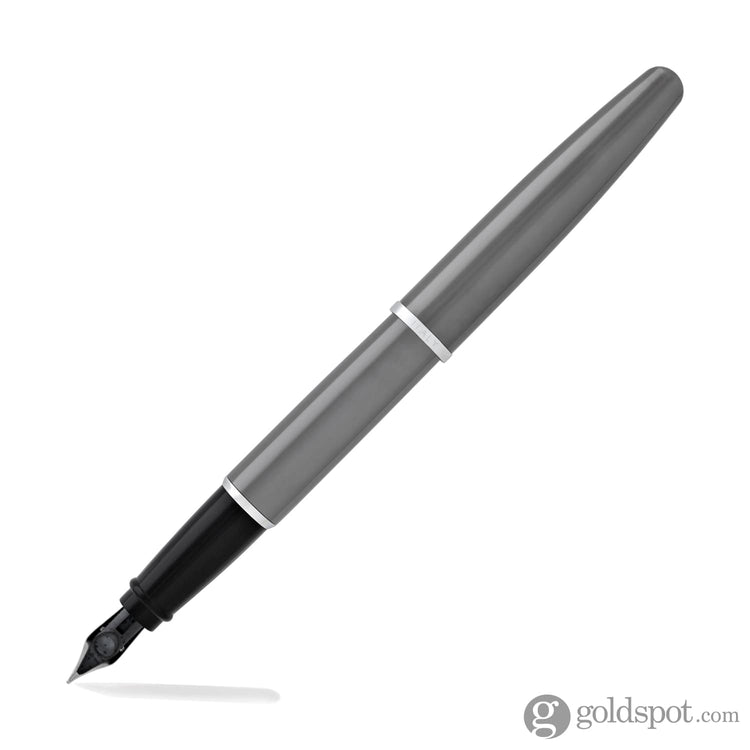 Aurora Style Lacquer Fountain Pen in Shiny Gun-Metal Fountain Pen