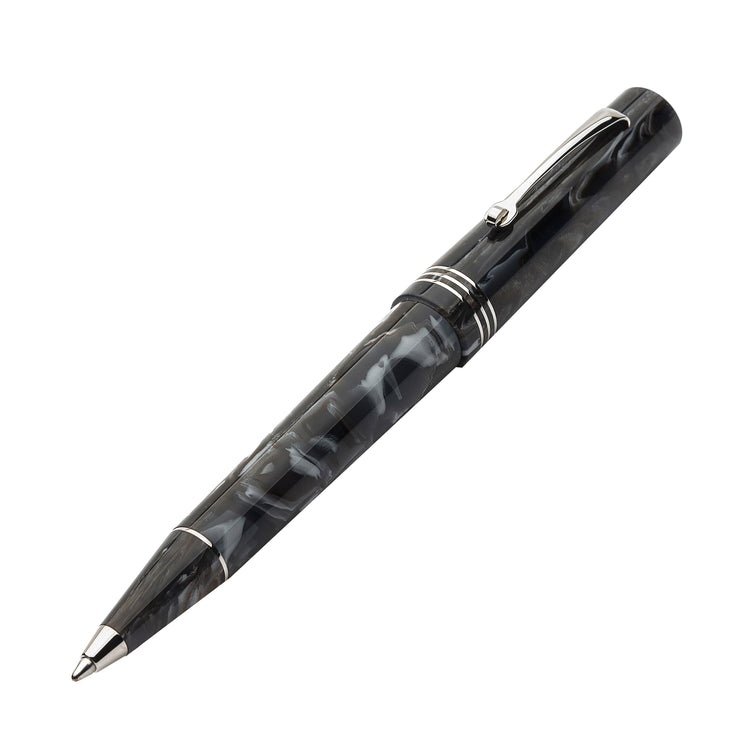 Leonardo Momento Zero Ballpoint Pen in Horn Silver Trim Ballpoint Pens