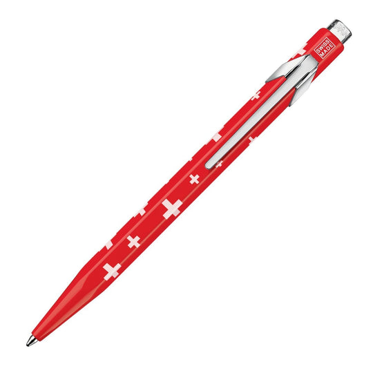 Caran d'Ache 849 Totally Swiss Ballpoint Pen in Red with White Cross Design