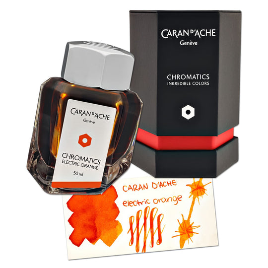 Caran d'Ache Chromatics Bottled Ink in Electric Orange - 50 mL
